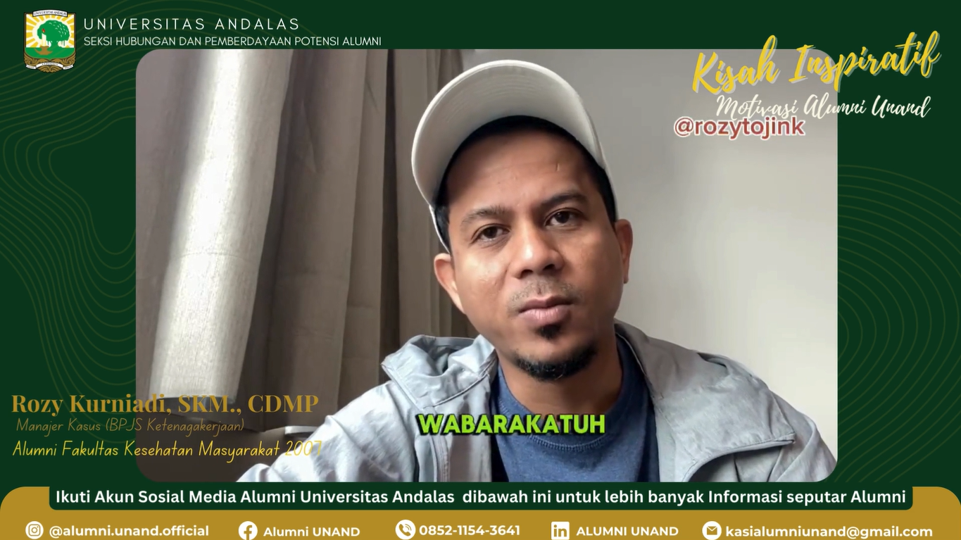 Kisah Inspiratif Motivasi Alumni Universitas Andalas Bapak Rozy Kurniadi S.K.M, CDMP